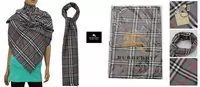 burberry foulard et echarpes impression gris